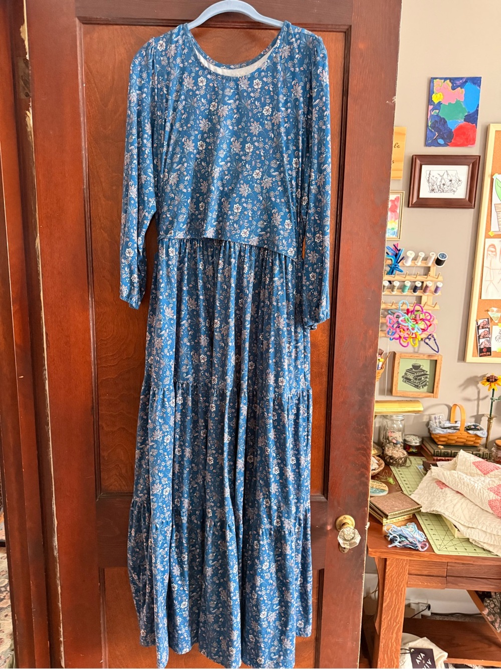 Super Cute Dresses Prussian Plumes Nursing Dress XL